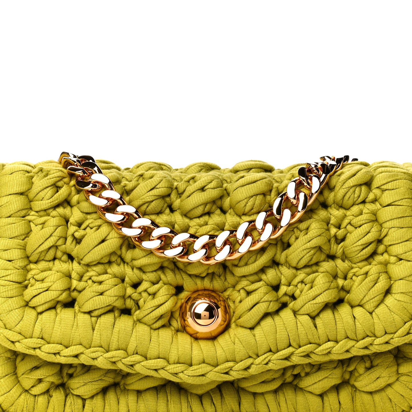 Jersey Crochet Shoulder Bag Kiwi