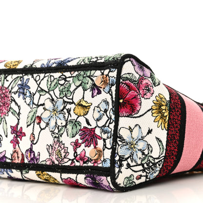 Christian Dior Canvas Florilegio Embroidered Medium Lady D-Lite White Multicolor 11 of 15