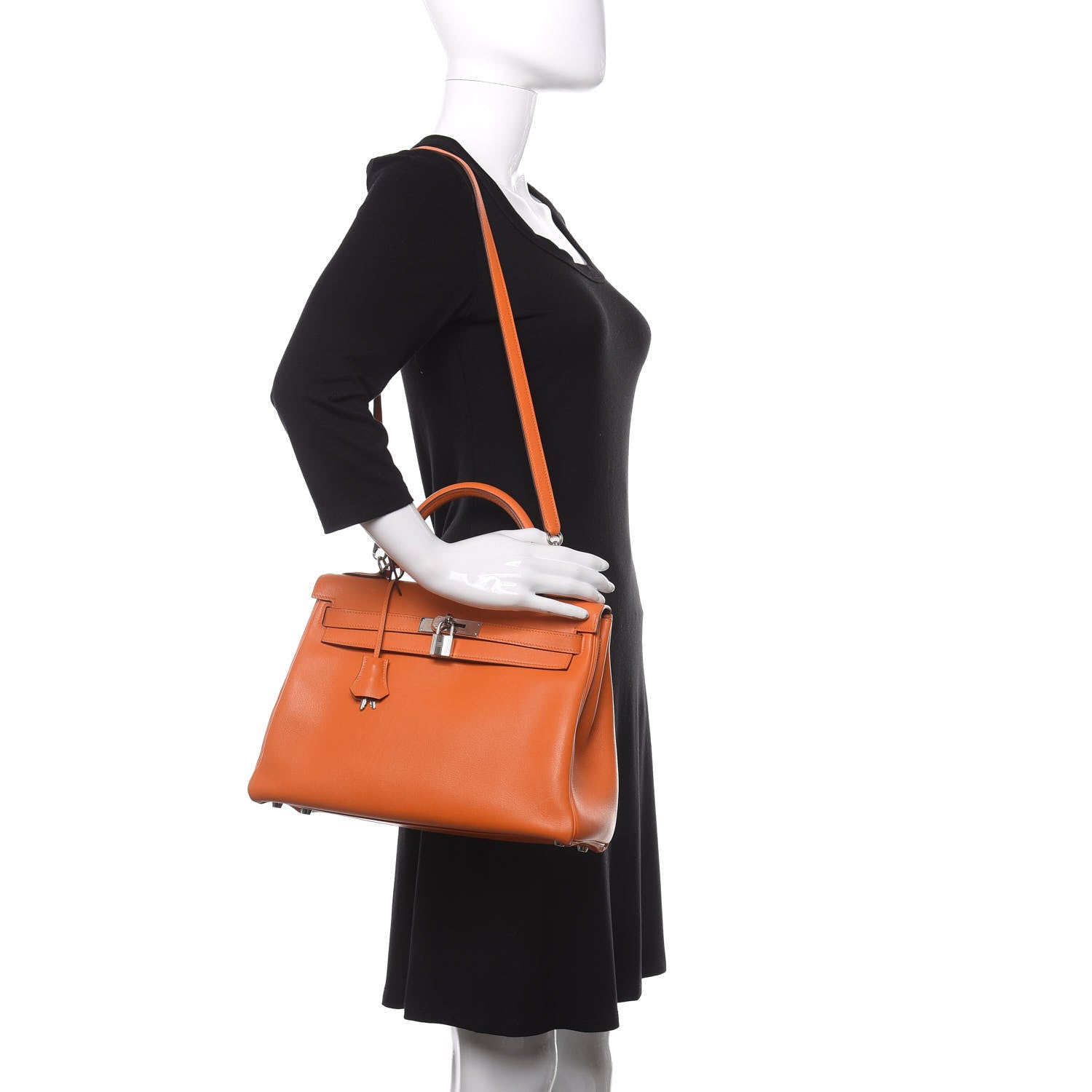 Hermes Swift Kelly Retourne 32 Orange 2 of 10