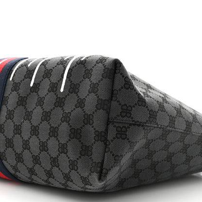 Gucci X BALENCIAGA BB Monogram Web Graffiti Medium Ophidia Shopping Tote Beige New Acero 10 of 10