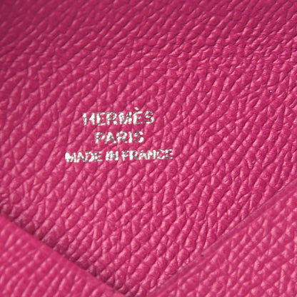 Hermes Epsom Calvi Card Case Rose Pourpre 6 of 7