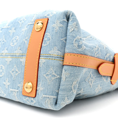 Louis Vuitton Monogram Denim CarryAll PM Sky Blue 11 of 12