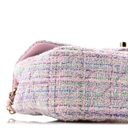 Chanel Tweed Quilted Mini Rectangular Flap Pink Multicolor 9 of 10