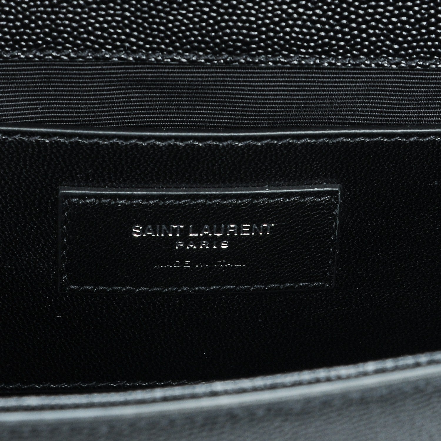Saint Laurent Grain De Poudre Medium Classic Monogram Kate Satchel Black 6 of 6