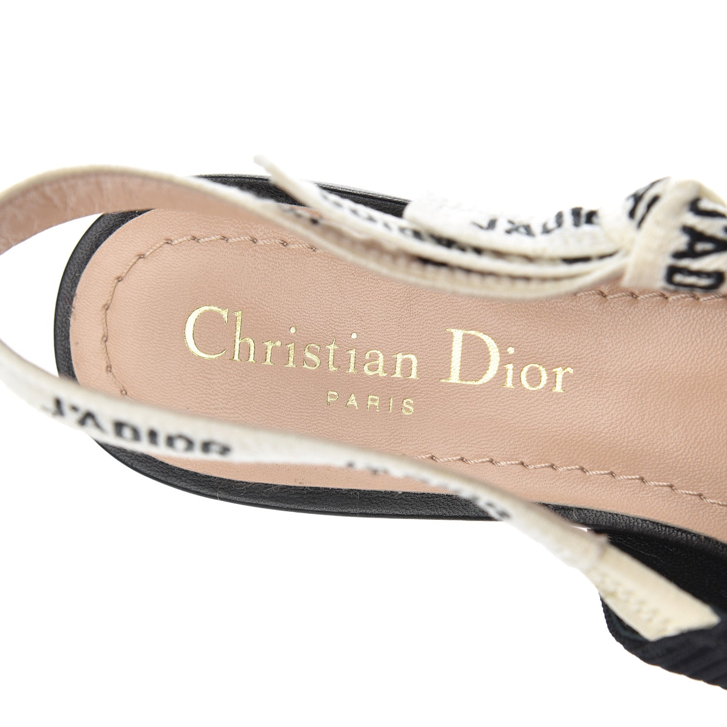 Christian Dior Technical Canvas Ribbon J'Adior Slingback Ballet Flats 36.5 Black 6 of 14