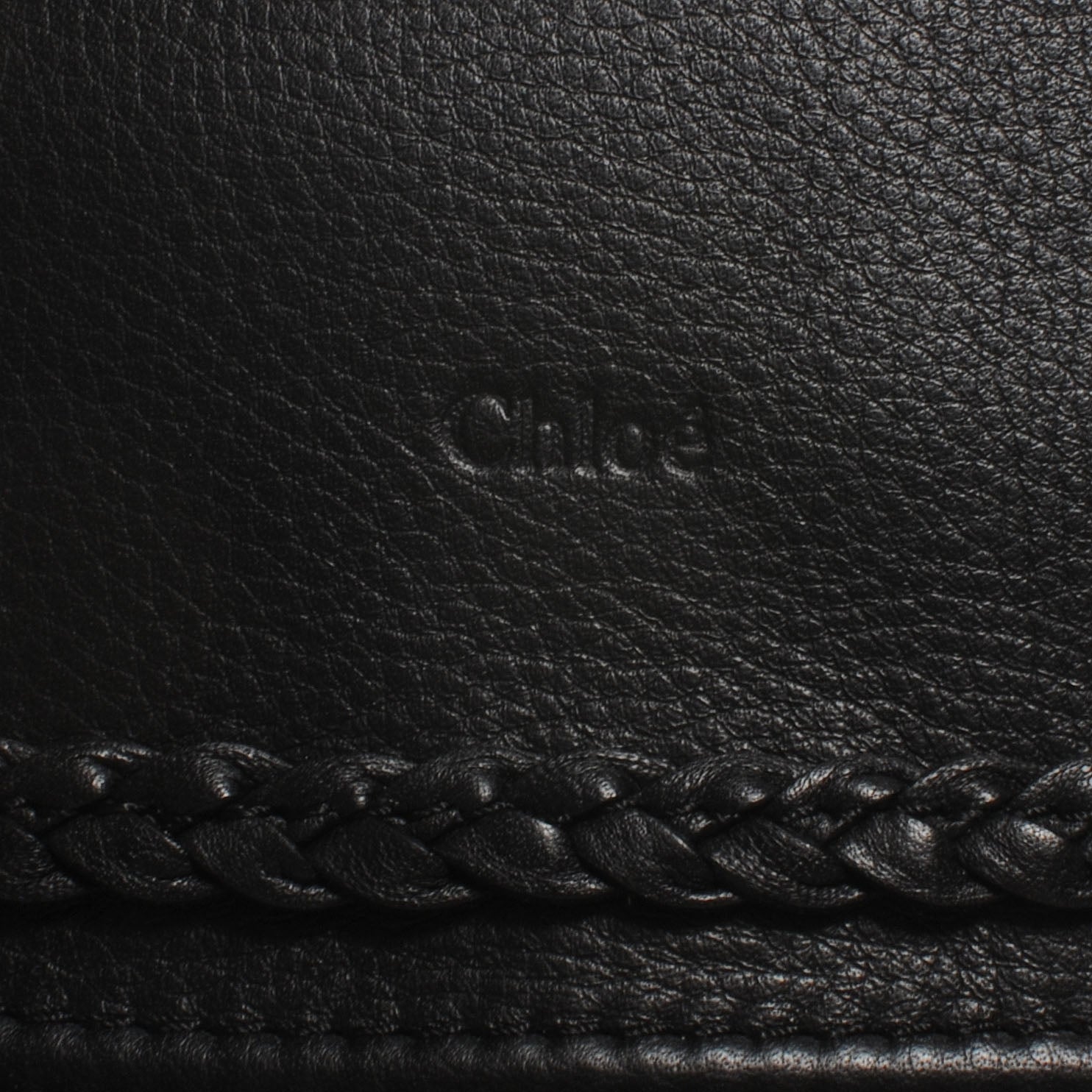 Chloe Calfskin Braided Medium Marcie Satchel Black 6 of 9