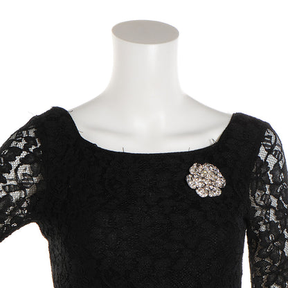 Chanel Swarovski Crystal Camellia CC Brooch Silver 2 of 5