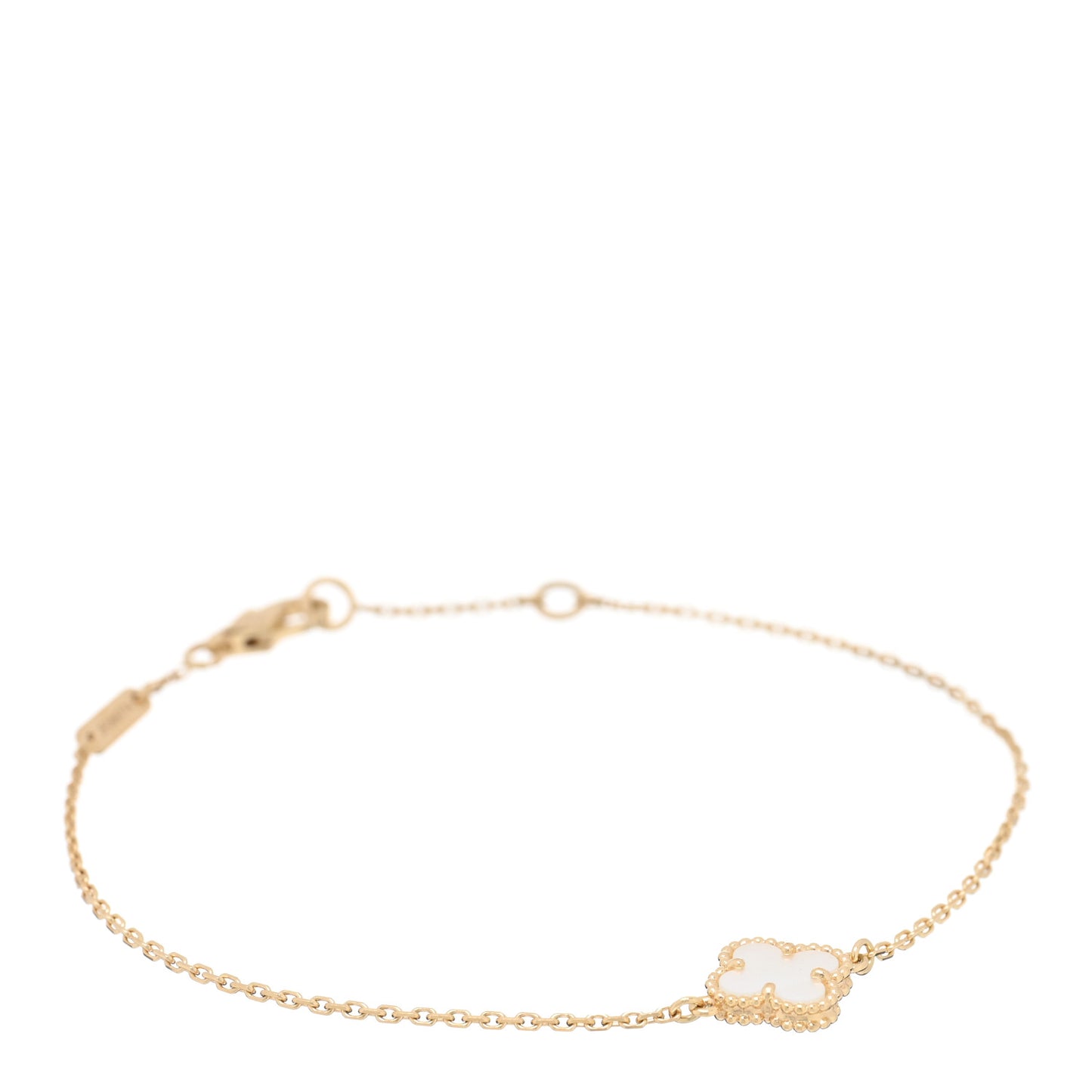 18K Yellow Gold Mother of Pearl Sweet Alhambra Bracelet