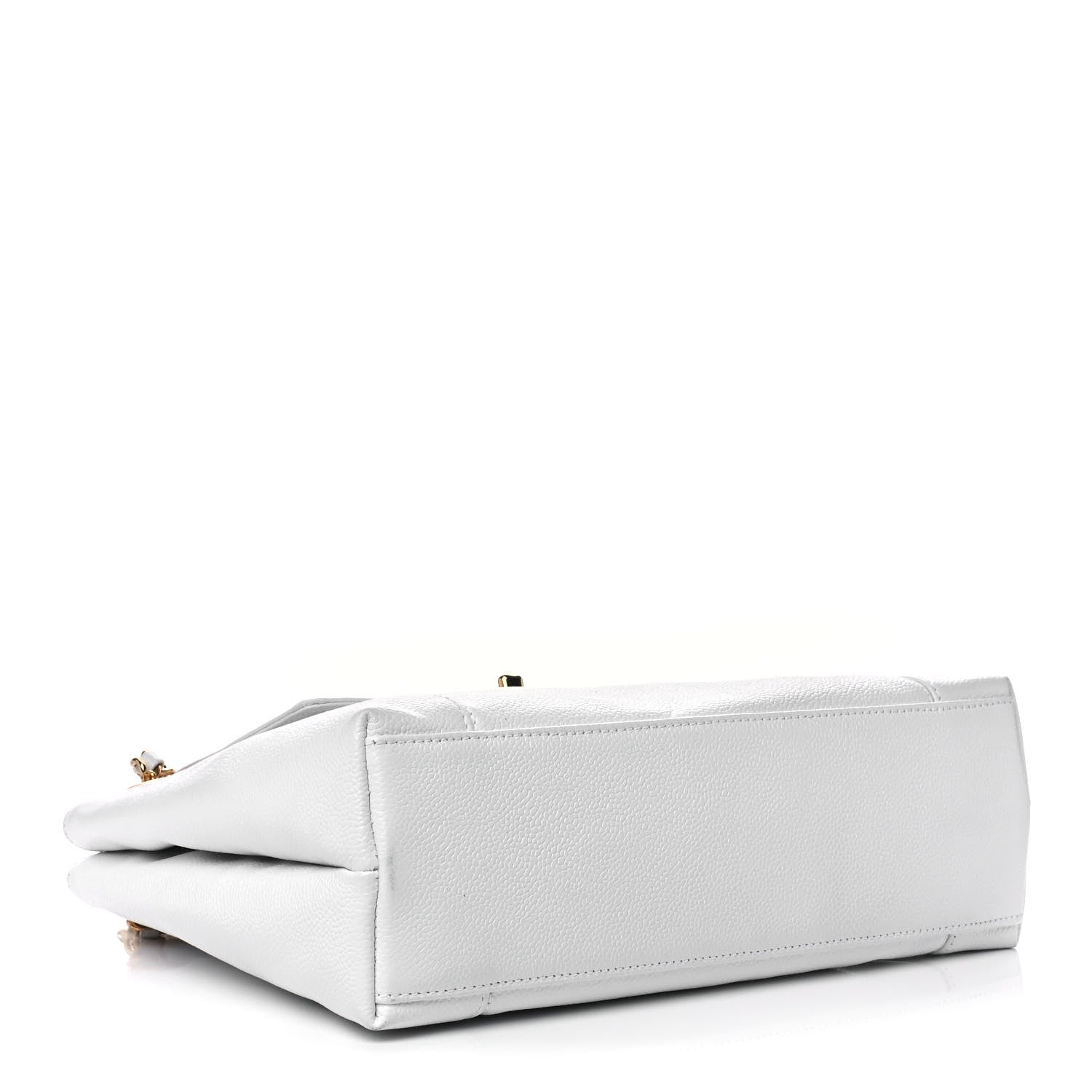 Chanel Caviar Flap Shoulder Bag White 3 of 12