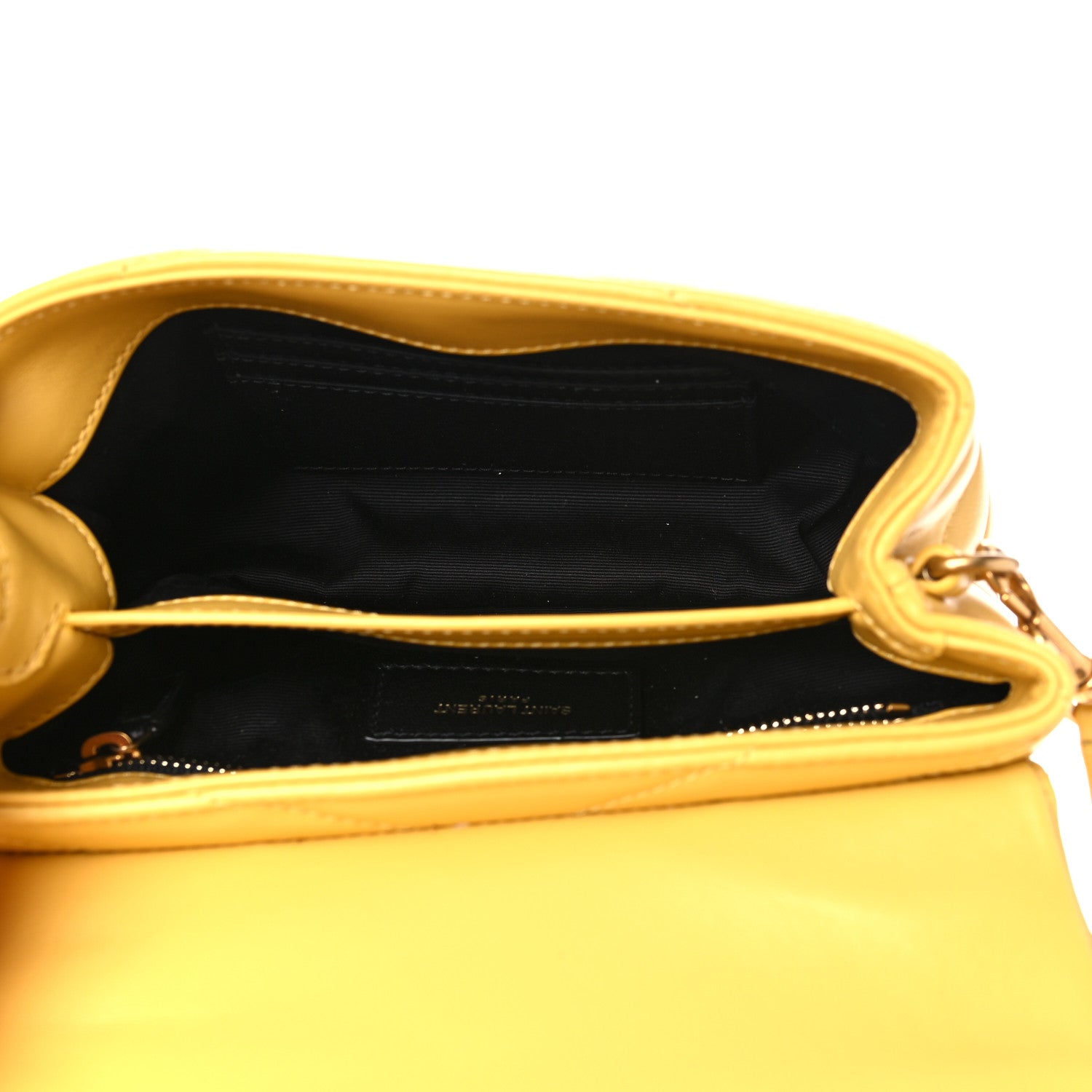 Saint Laurent Calfskin Y Quilted Monogram Toy Loulou Crossbody Bag Sunflower 5 of 11