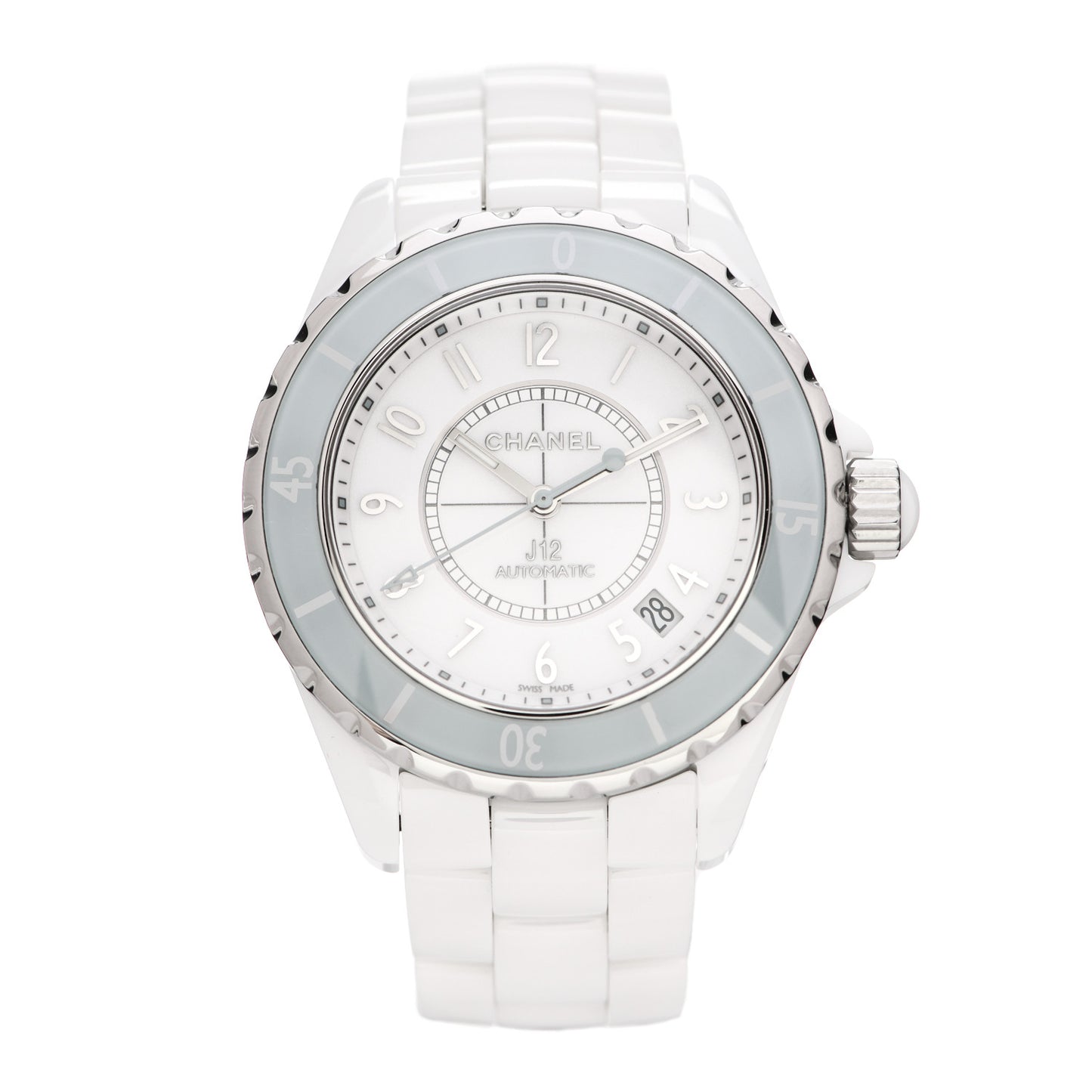 Stainless Steel Ceramic 38mm J12 Automatic Watch Soft Blue