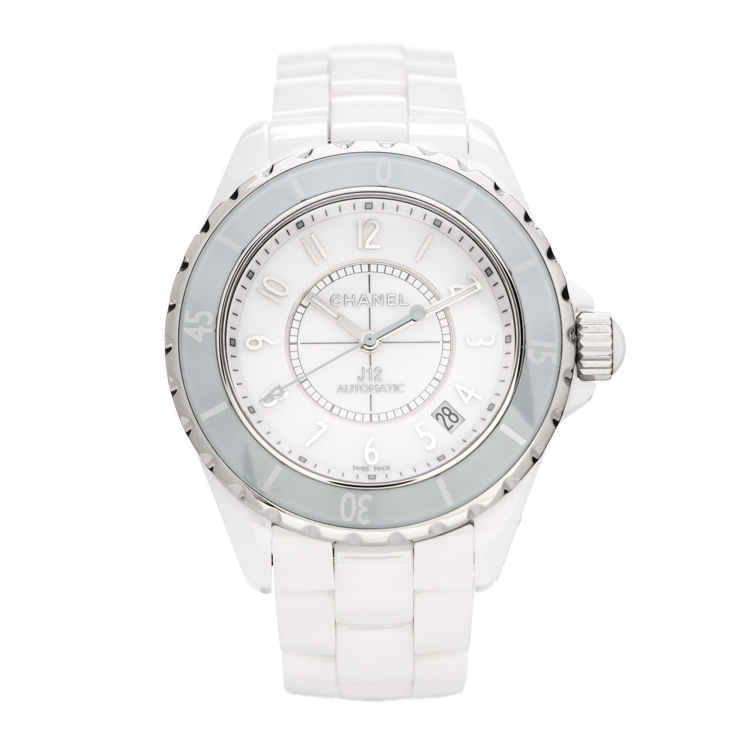 Chanel Stainless Steel Ceramic 38mm J12 Automatic Watch Soft Blue 1 of 4