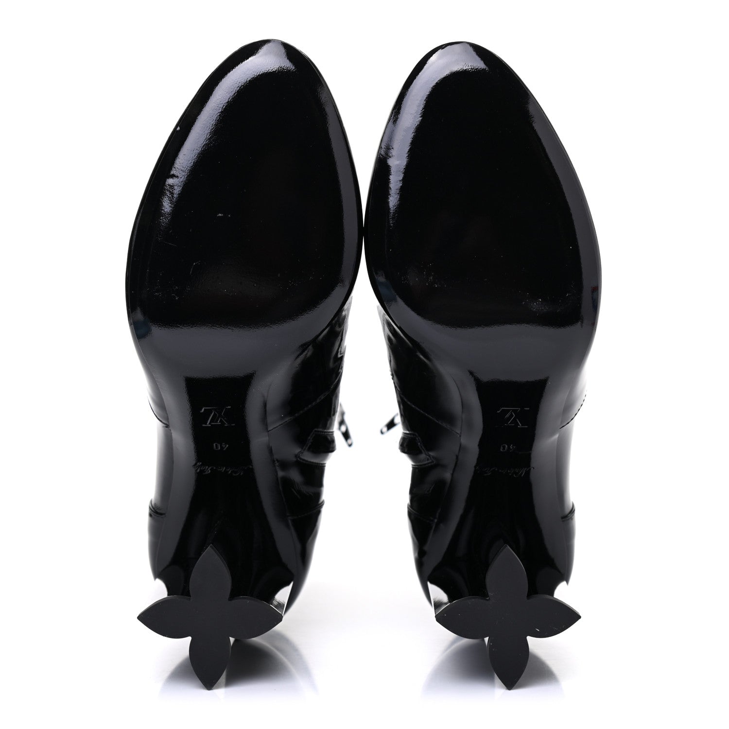 Louis Vuitton Patent Silhouette Ankle Boots 40 Black 5 of 14