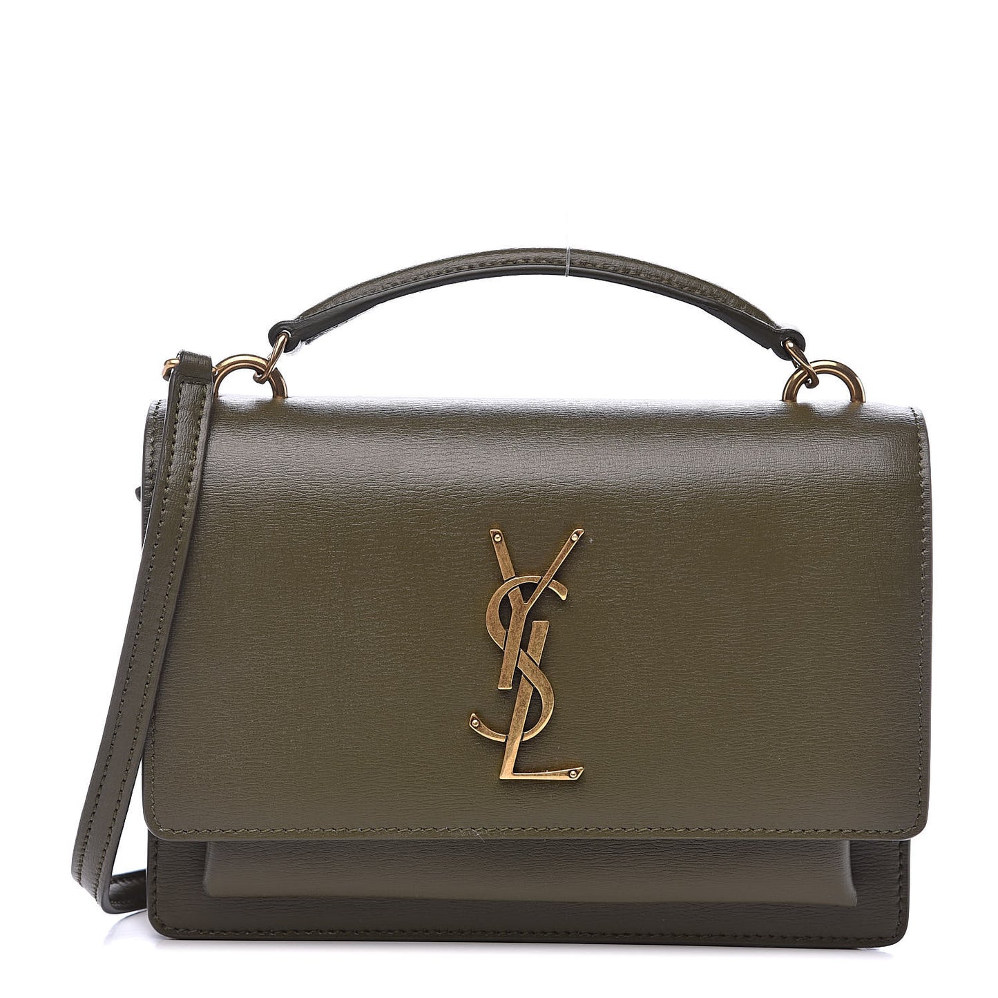 Calfskin Monogram Sunset Chain Wallet Green