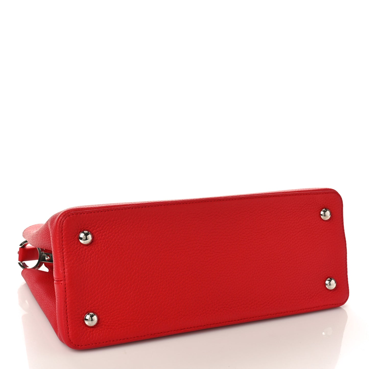 LOUIS VUITTON Taurillon Capucines MM Coquelicot