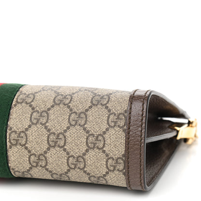 Gucci GG Supreme Monogram Web Small Ophidia Chain Shoulder Bag Brown 9 of 9