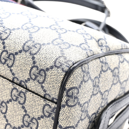 Gucci GG Supreme Monogram Web Small Ophidia Top Handle Bag Beige Blue 10 of 12