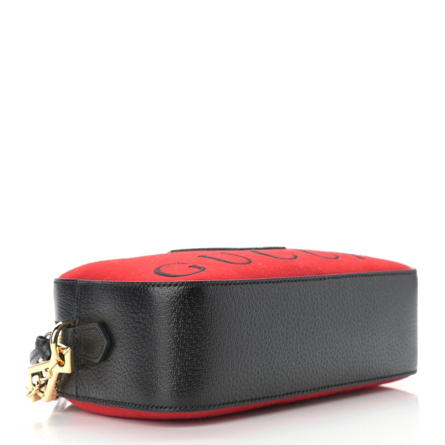 Felt Calfskin Script Logo Gucci 100 Camera Bag Bright Hibiscus Black Azure