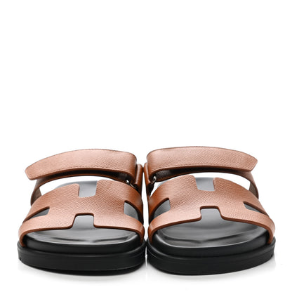 Hermes Epsom Womens Chypre Sandals 35 Natural 3 of 9