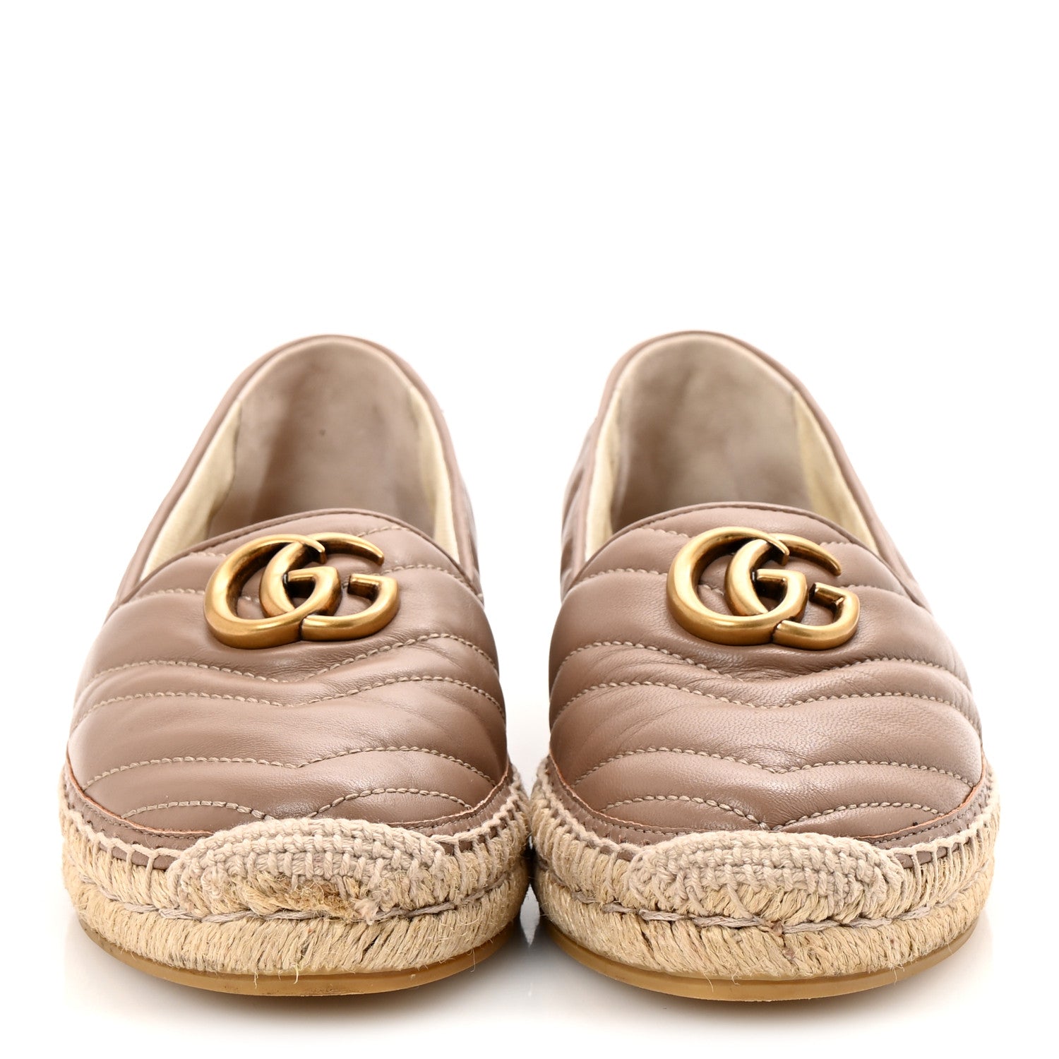 Gucci Nappa Matelasse GG Marmont Espadrilles 38.5 Porcelain Rose 3 of 12