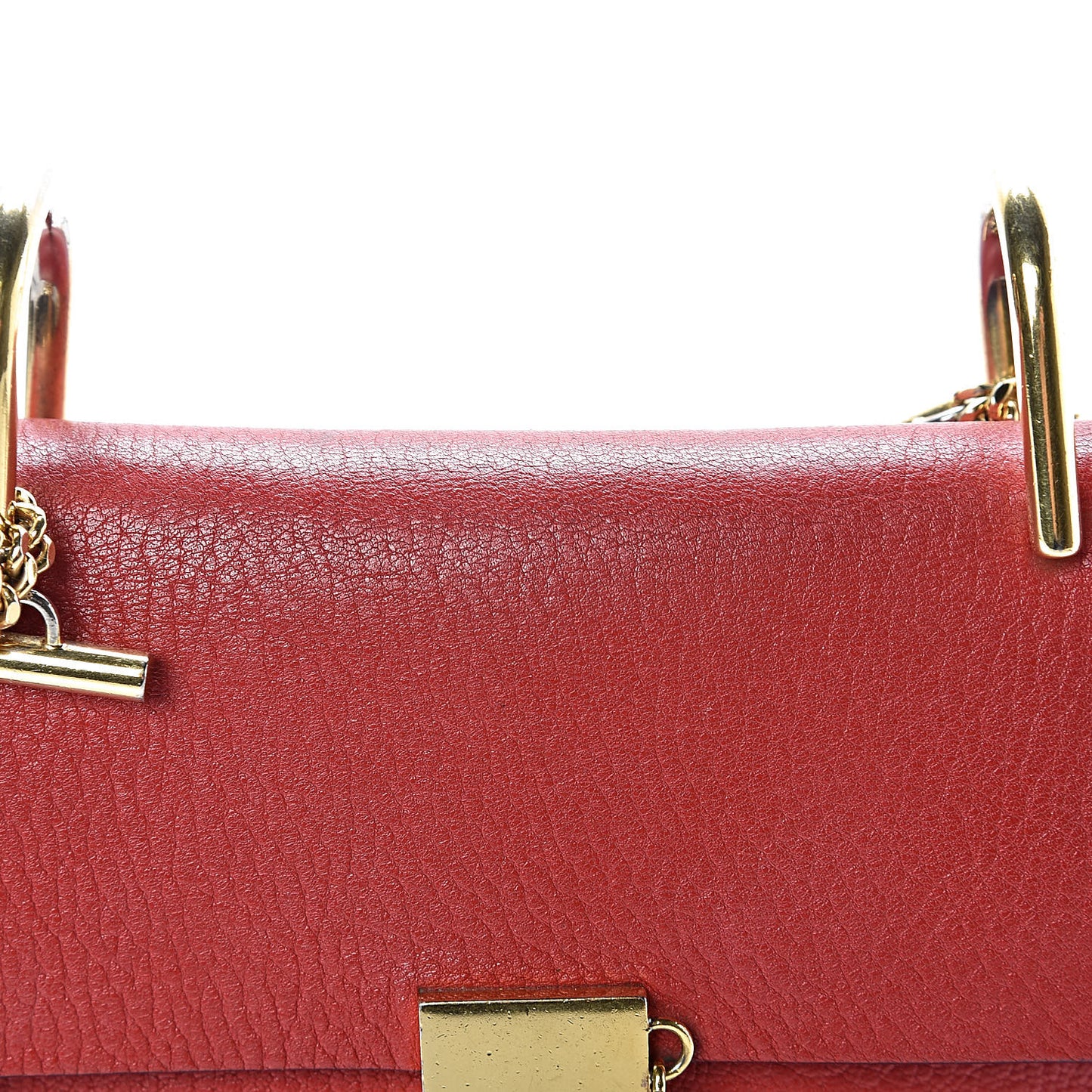 Grained Lambskin Mini Drew Shoulder Bag Plaid Red