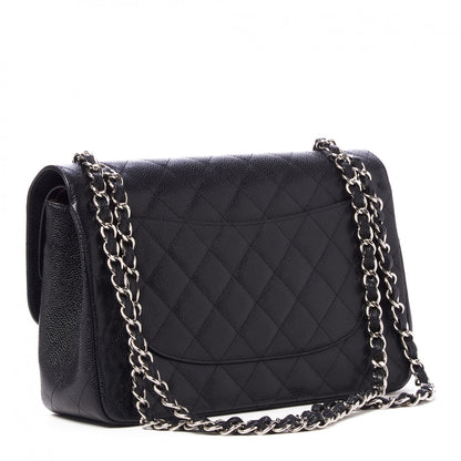 Chanel Caviar Quilted Jumbo Double Flap Black 3 of 10