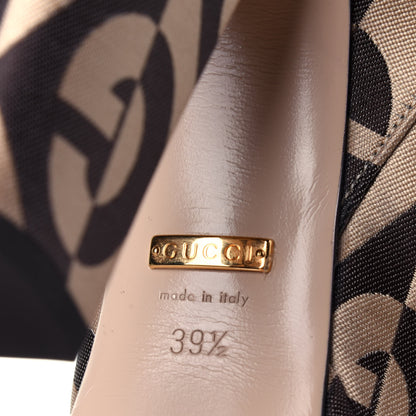 Gucci Fabric G Rhombus Print Platform Boots 39.5 Beige Cocoa 9 of 11