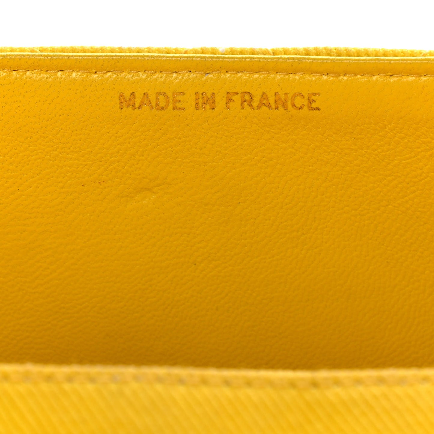 Jersey Quilted Medium Single Flap Yellow