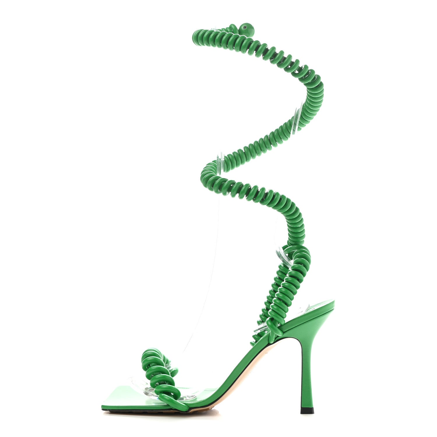 Bottega Veneta Rubber Wire Nappa Stretch 90mm Sandals 39 Grass 1 of 12