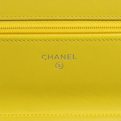 Chanel Caviar Timeless CC Wallet On Chain WOC Yellow 7 of 9