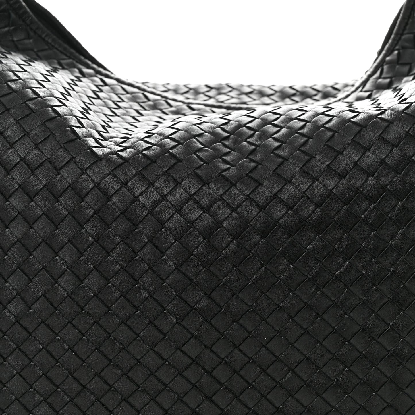 Nappa Intrecciato Fuzzy Maxi Veneta Hobo Black