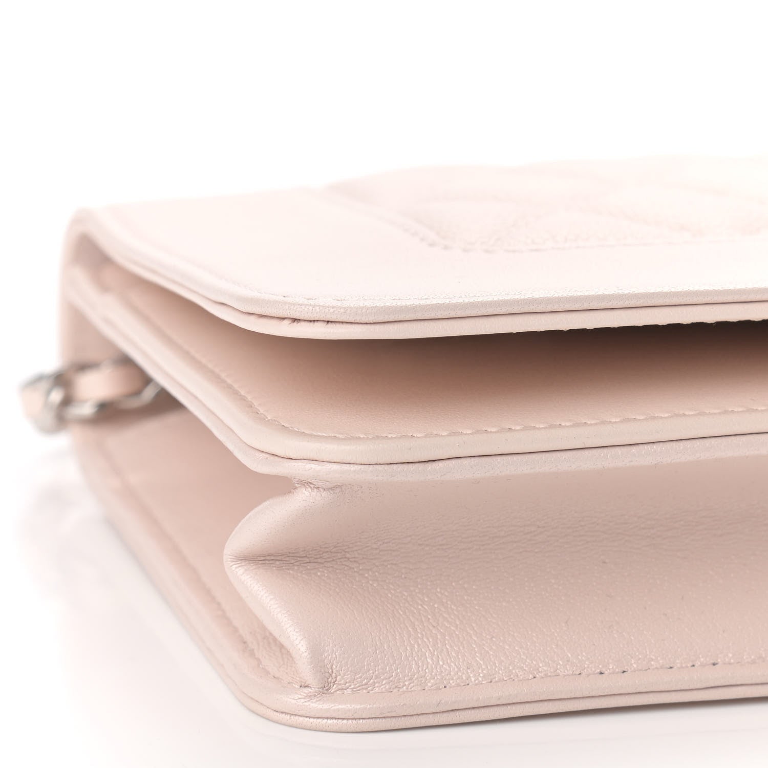 Chanel Caviar Quilted Vintage Mademoiselle Wallet On Chain WOC Beige 9 of 10