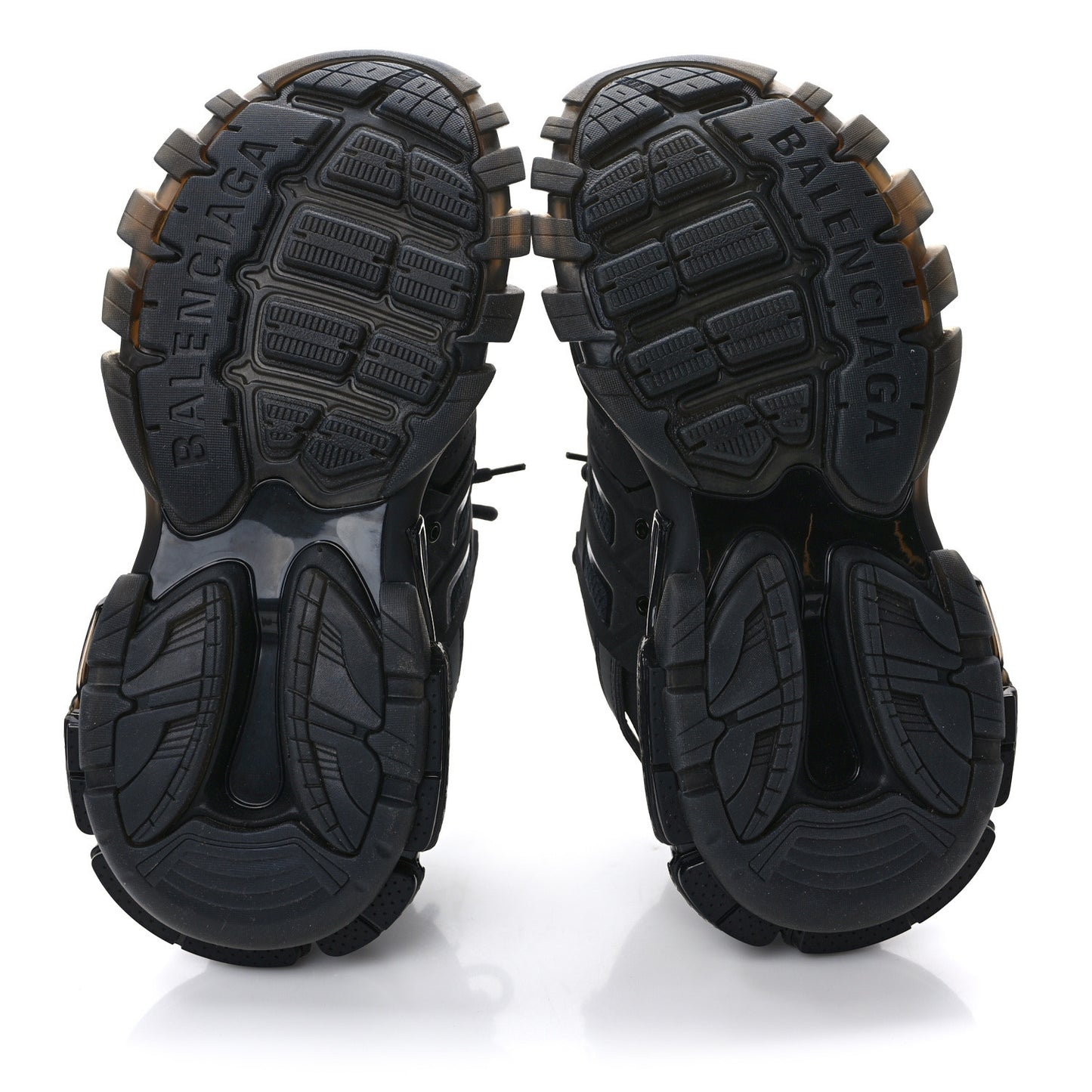 Rubber Mesh Fabric Clear Sole Womens Track Sneakers 38 Black