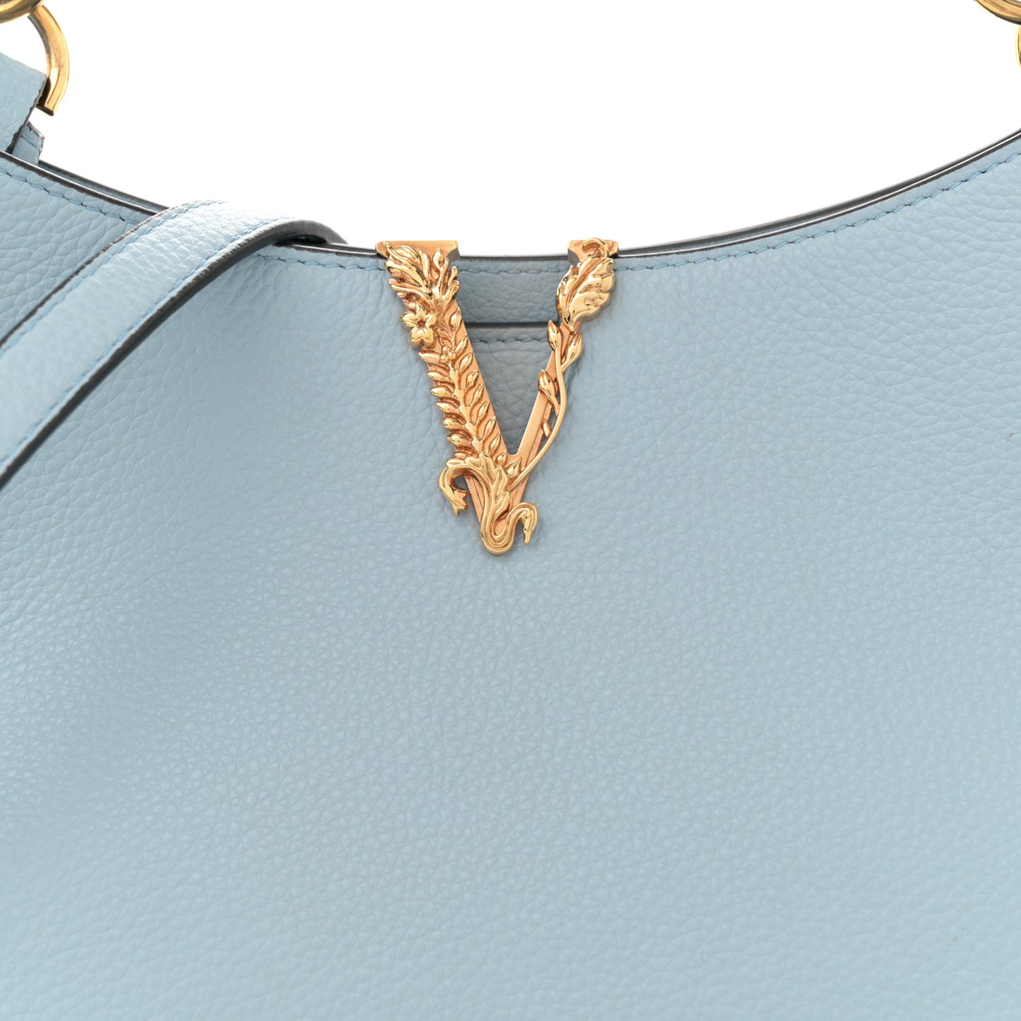 Calfskin Vitello Virtus Hobo Light Blue