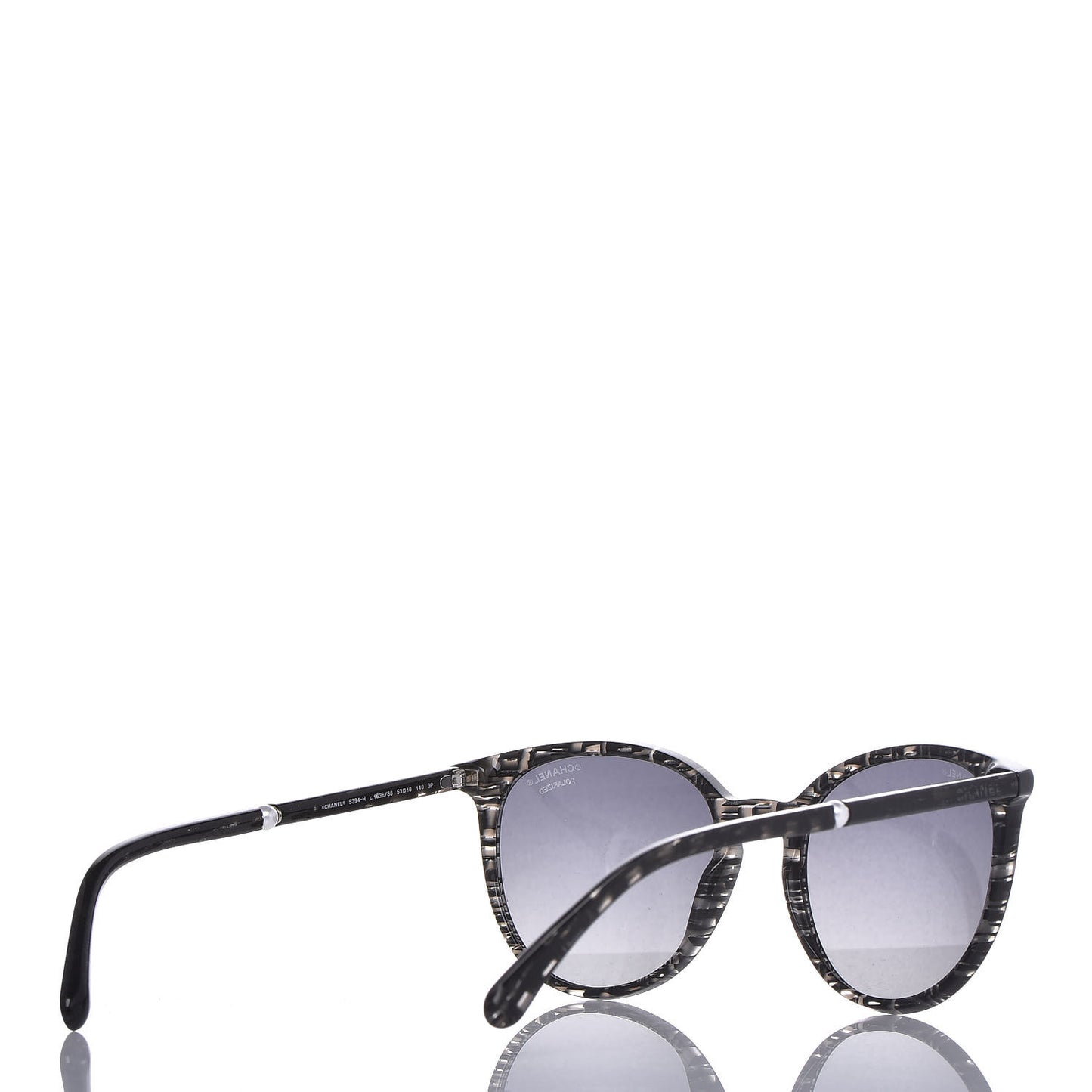 Acetate Butterfly Pearl Sunglasses 5394-H Glittered Black