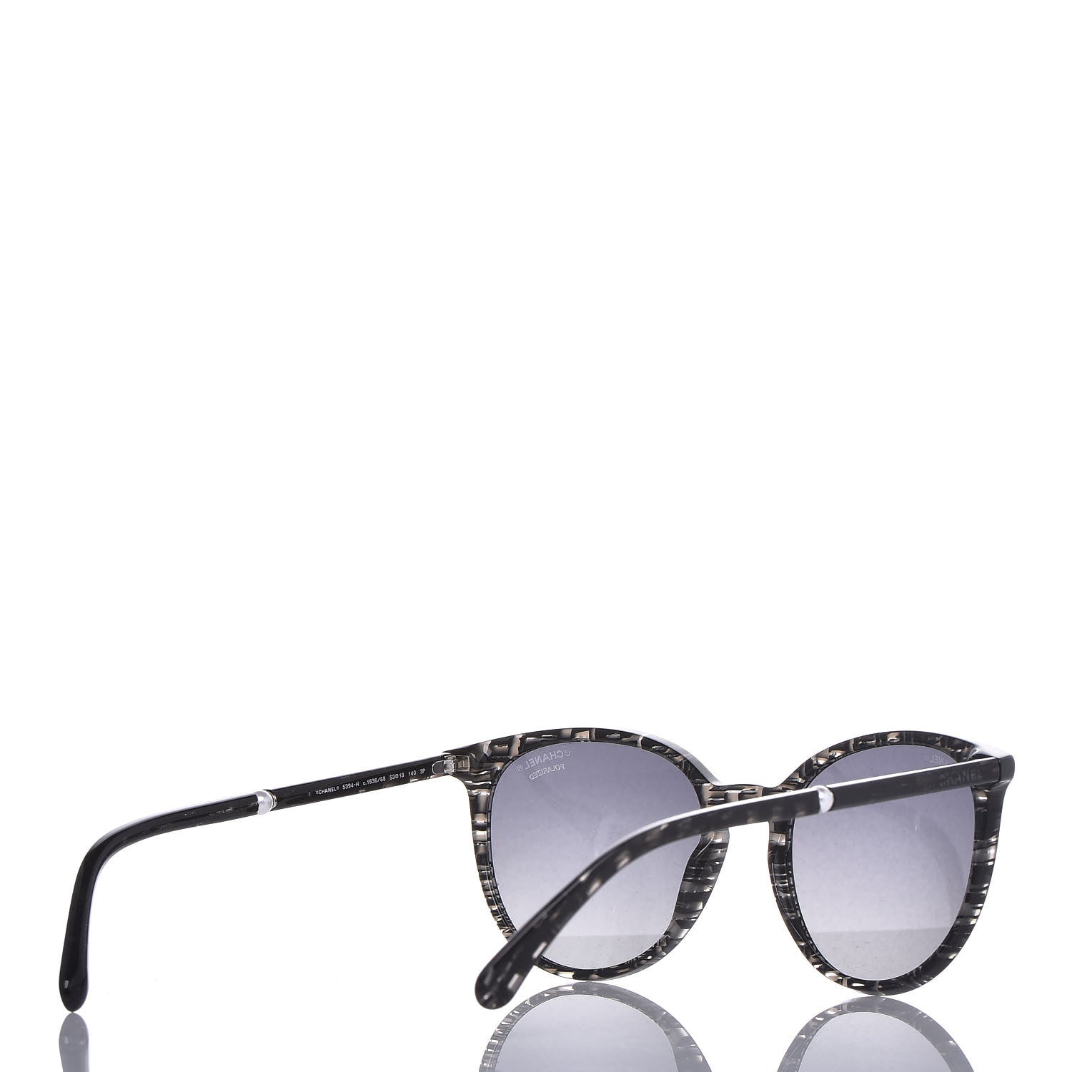 Chanel Acetate Butterfly Pearl Sunglasses 5394-H Glittered Black 4 of 7