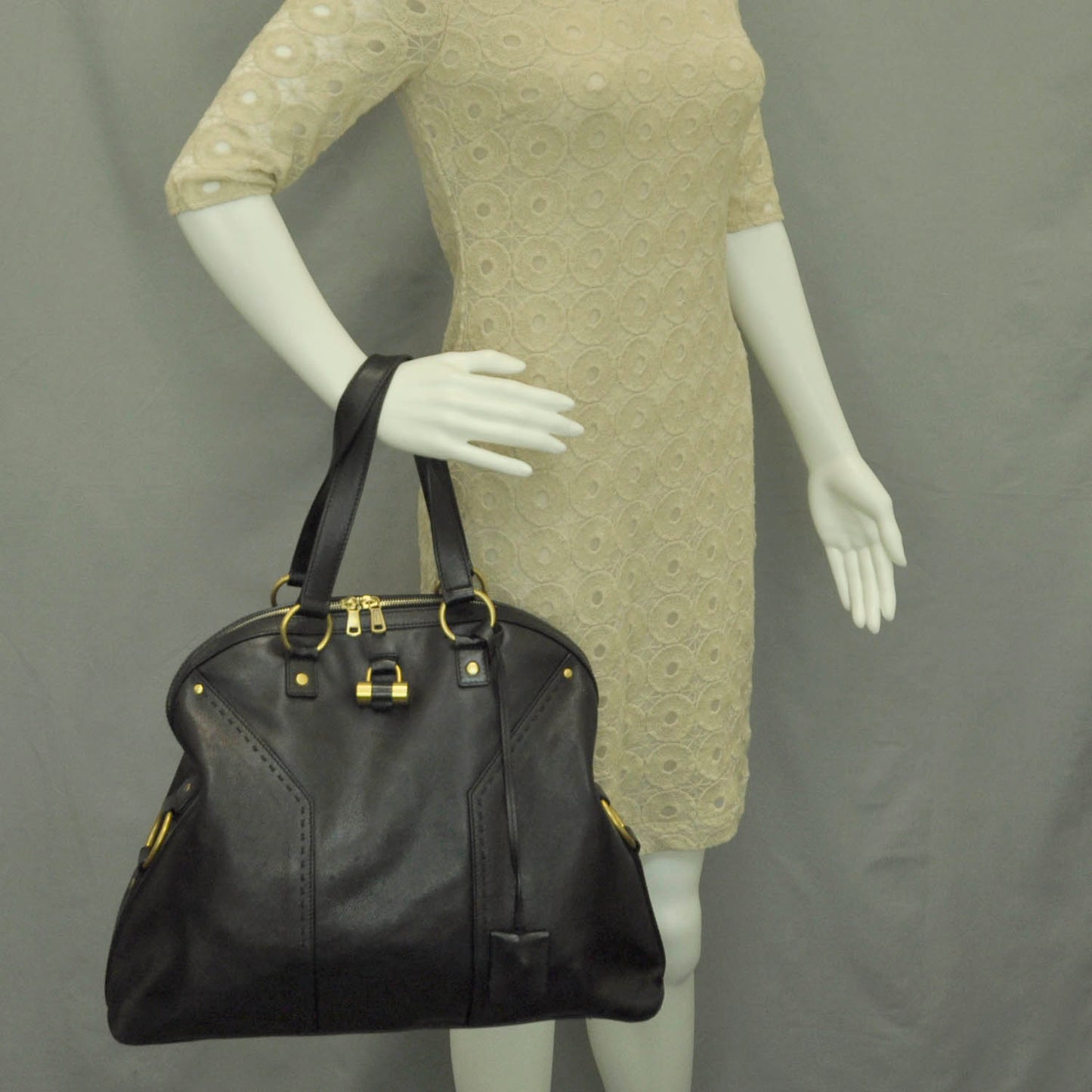 Leather Oversized Muse Black