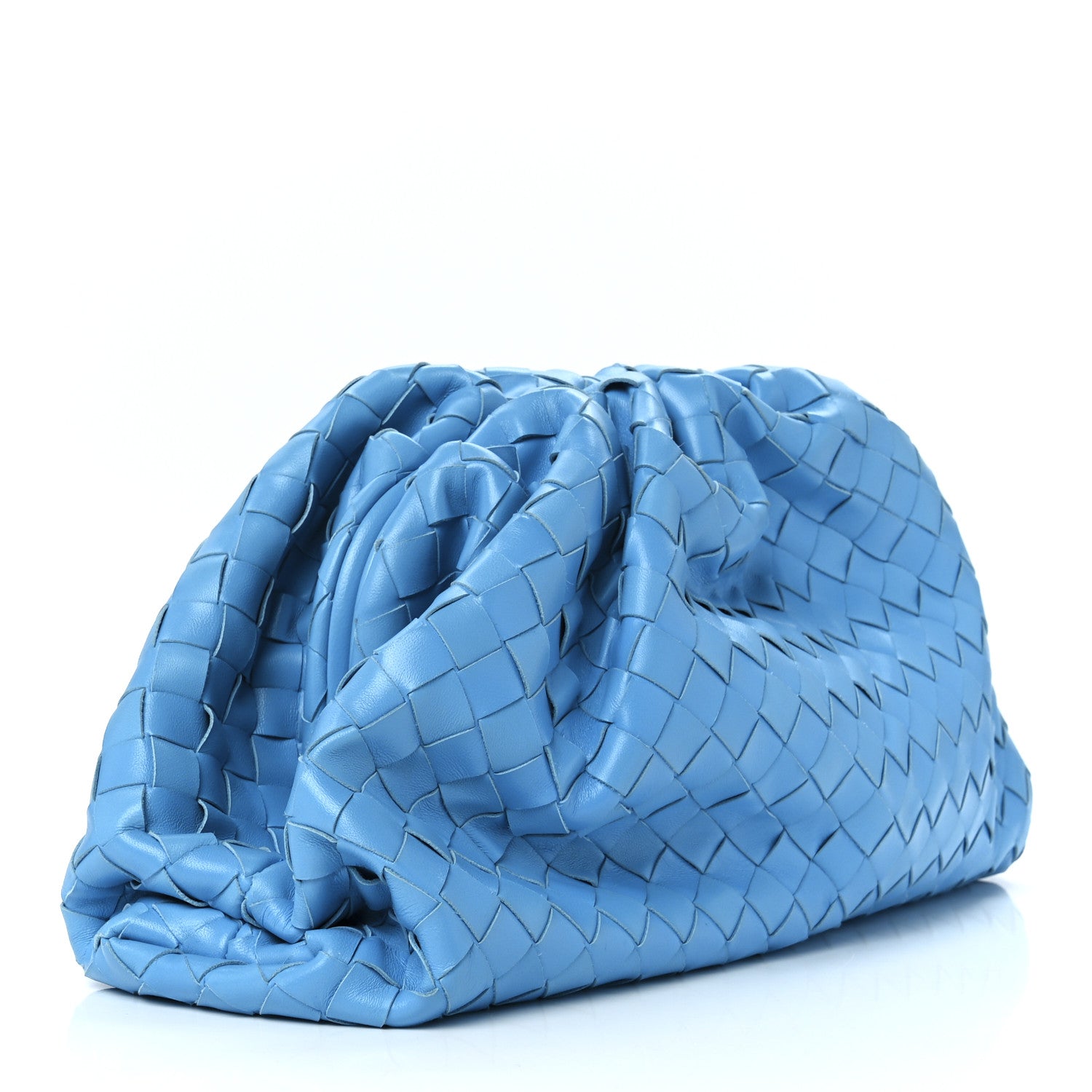Bottega Veneta Nappa Maxi Intrecciato The Pouch Oversized Clutch Swimming Pool 2 of 11