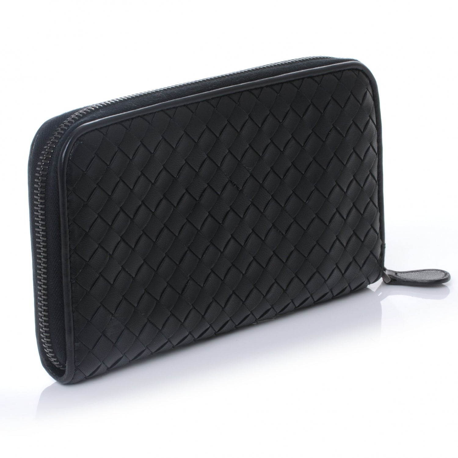 Bottega Veneta Nappa Intrecciato Zip Around Wallet Black 3 of 8
