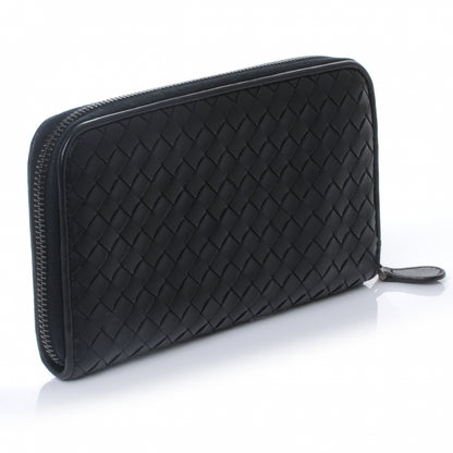 Bottega Veneta Nappa Intrecciato Zip Around Wallet Black 3 of 8