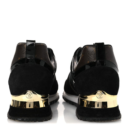 Louis Vuitton Suede Monogram Run Away Sneakers 38.5 Black 6 of 10