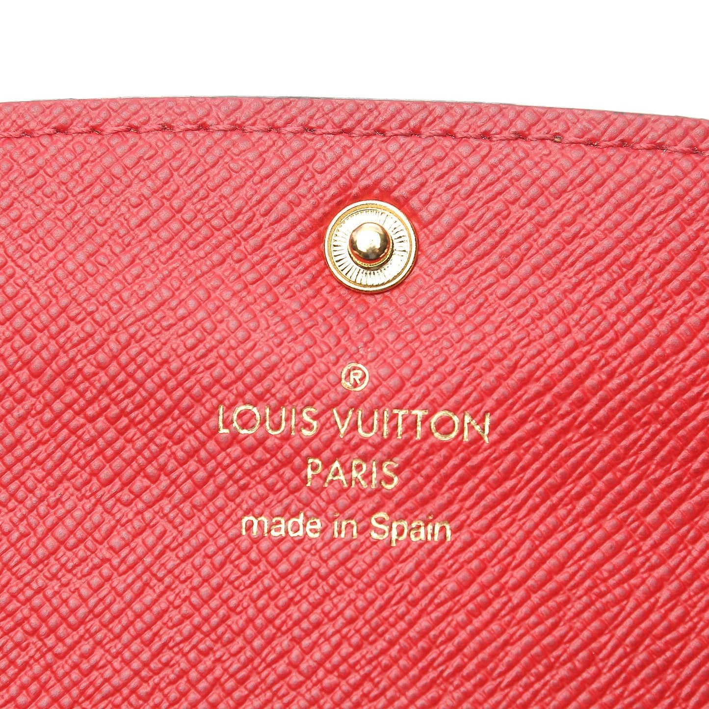 Damier Ebene Emilie Wallet Red