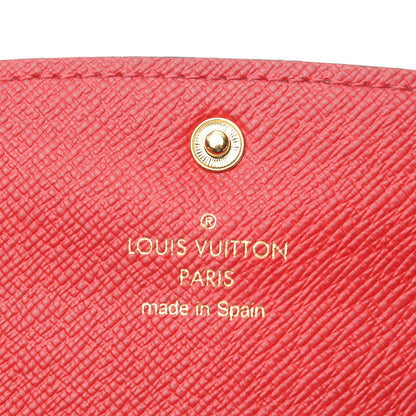 Louis Vuitton Damier Ebene Emilie Wallet Red 6 of 7