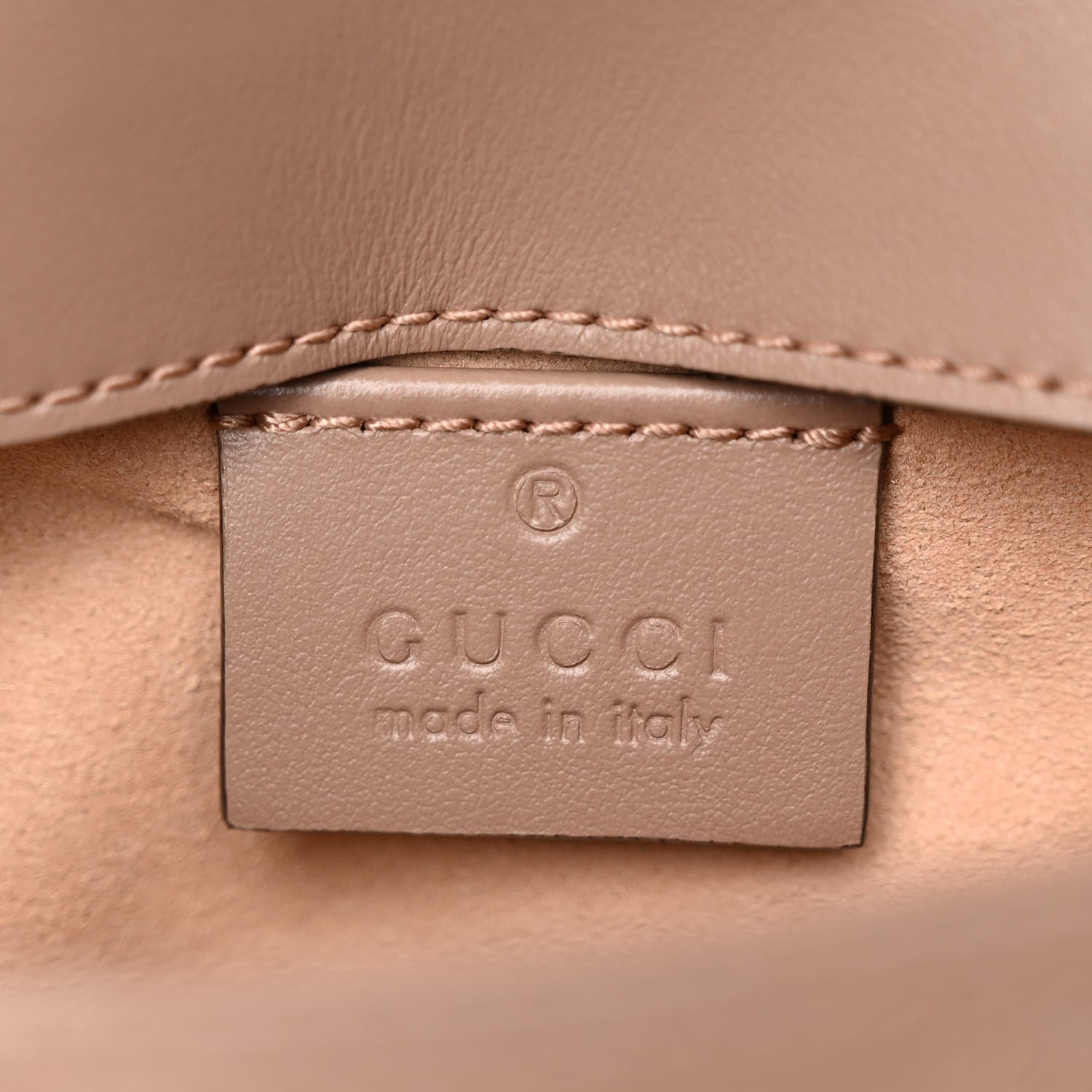 Gucci Calfskin Matelasse Super Mini GG Marmont Shoulder Bag Porcelain Rose 6 of 11