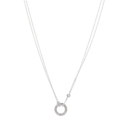Cartier 18K White Gold 2 Diamond LOVE Necklace 1 of 4