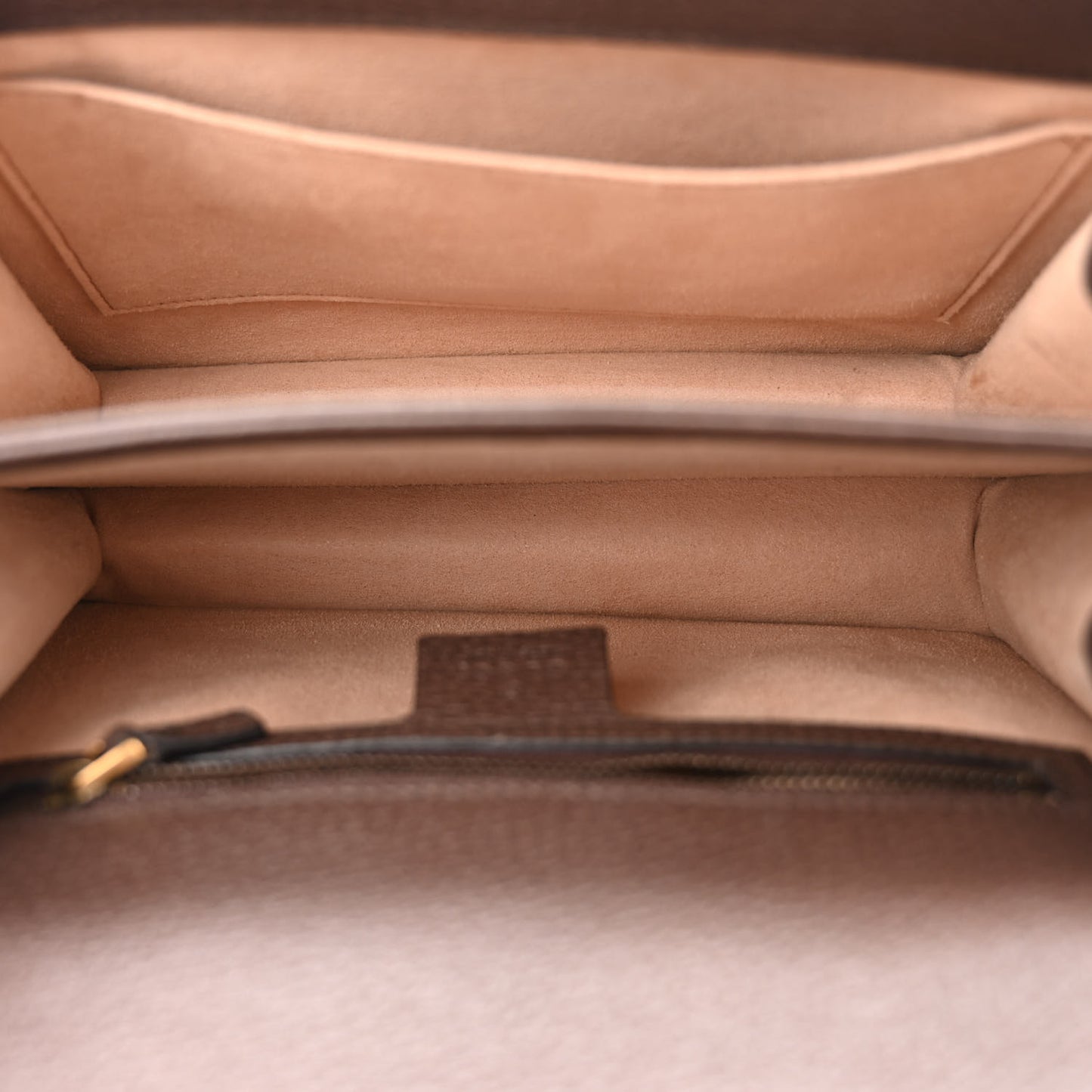 GG Supreme Monogram Textured Dollar Calfskin Web Small Ophidia Padlock Top Handle Bag Beige Ebony New Acero