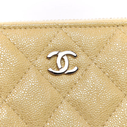 Chanel Iridescent Caviar Quilted Key Holder Case Yellow 8 of 10