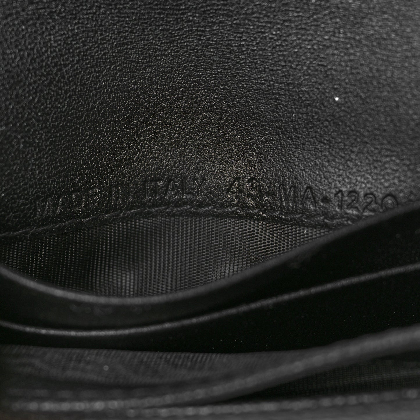 Grained Calfskin Saddle Card Holder Black