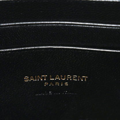 Saint Laurent Grain De Poudre Matelasse Monogram Mini Lou Camera Bag Dark Beige 6 of 11