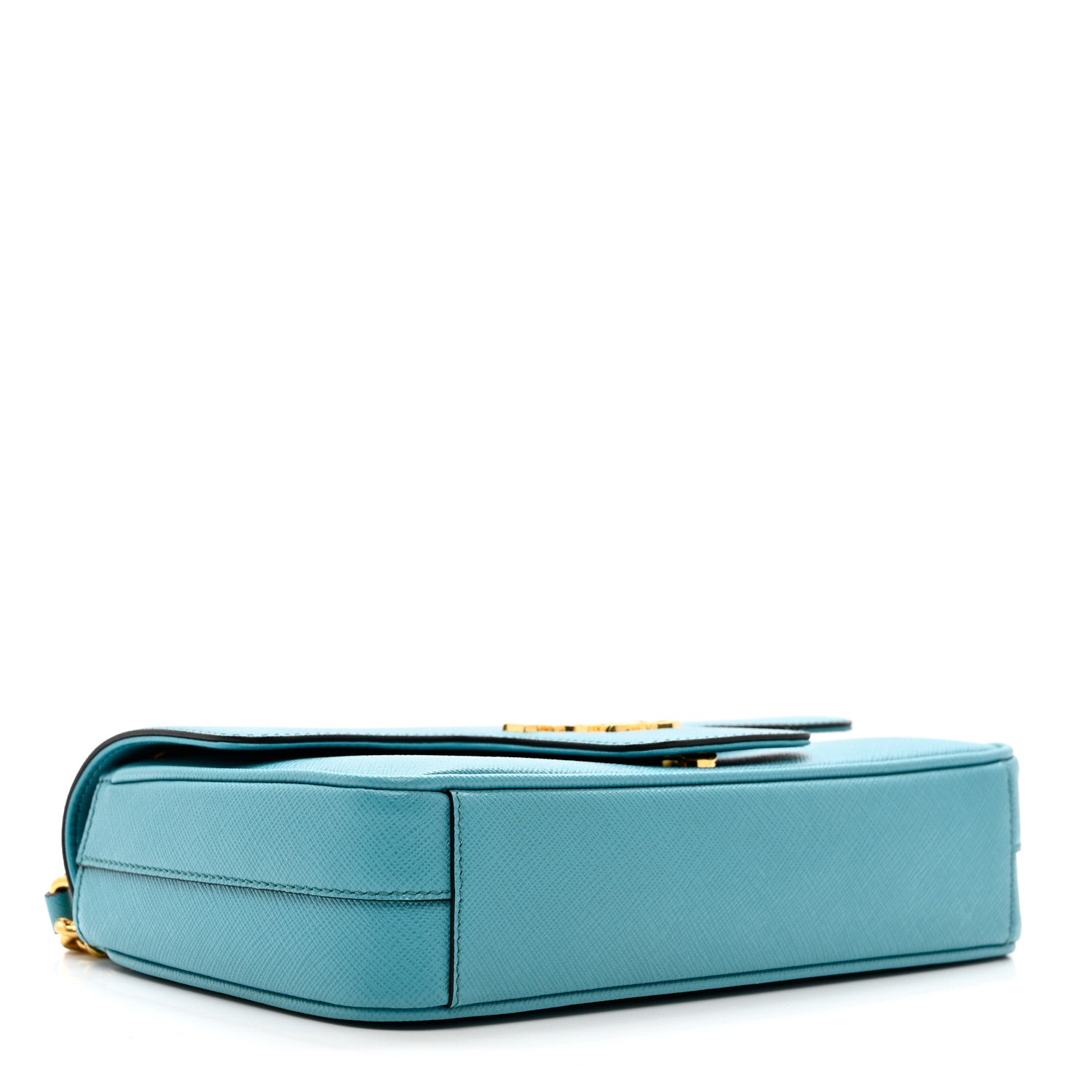 Prada Saffiano Flap Shoulder Bag Turchese 3 of 7